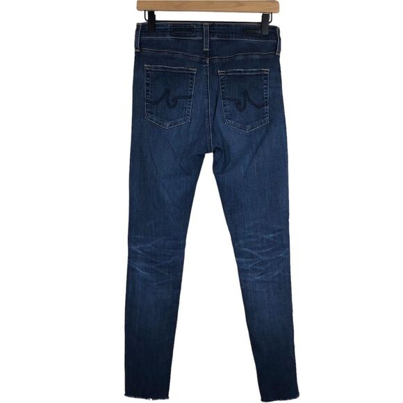 AG Adriano Goldschmied Farrah Skinny Ankle Jeans High Rise Raw Frayed Hem 28 - Picture 6 of 9